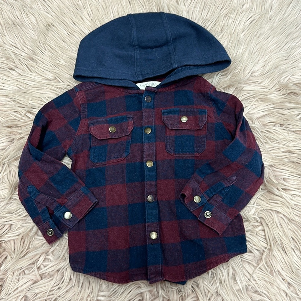 Boys Plaid Button Up